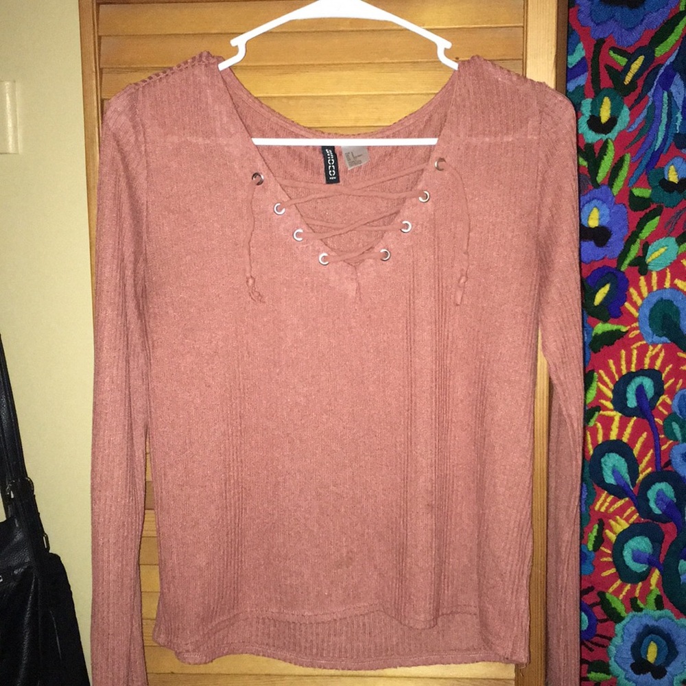 Lace up shirt